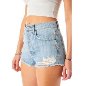 carmar women’s sparkly star denim shorts